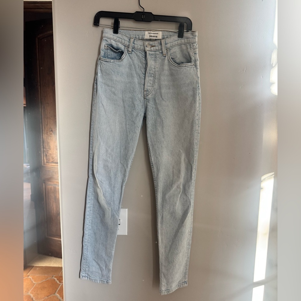 Reformation Serena High Rise Skinny Jeans Aruba Wash Minimalist Coastal 25 - Picture 1 of 6
